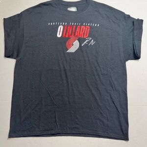 Damian Lillard Men’s Size XXL NBA Portland Trail Blazers Black Graphic T-Shirt